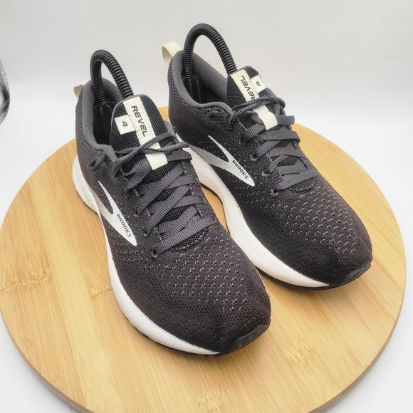 Brooks Shoes - Brooks Revel 4 Womens Running Shoes Black White 1203371B063 Size 6